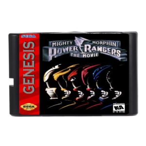 mighty morphin power rangers - the movie video game card for sega megadrive genesis game cartridge