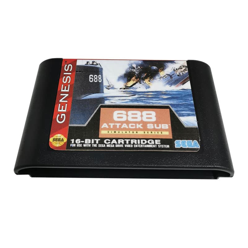 688 Attack Sub- Electronic Games 16 BIT MD game Card For PAL And NTSC Version