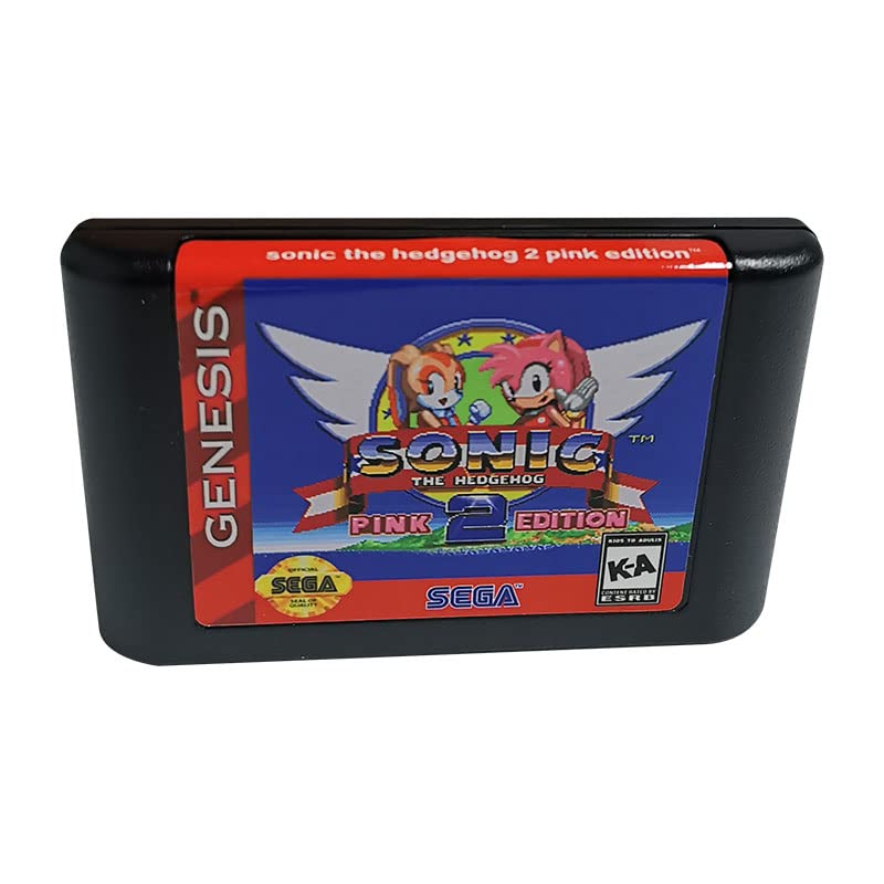 sonic2 the hedgehog pink edition Game Cartridge - Electronic Games 16 BIT MD game Card For PAL And NTSC Version