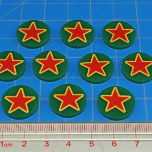 LITKO World War Two Miniature Wargames National Faction Token Game Pieces Compatible with Bolt Action (10) (Russia Red Army)