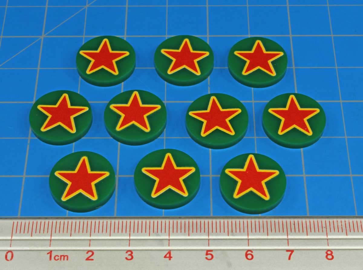 LITKO World War Two Miniature Wargames National Faction Token Game Pieces Compatible with Bolt Action (10) (Russia Red Army)