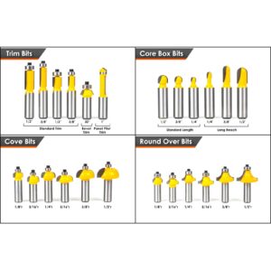 Router Bits Set 1/2 Inch Shank - BAIDETS 70 Pcs Router Bit Professional Carbide 1/2 Inch Shank Kit for Carpenter Woodworking