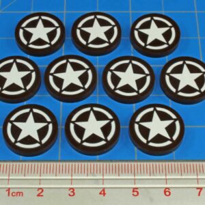 LITKO World War Two Miniature Wargames National Faction Token Game Pieces Compatible with Bolt Action (10) (United States Army)