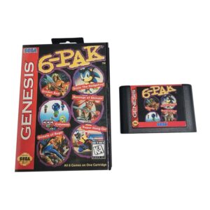 6-PAK-Electronic Games 16 BIT MD game Card For PAL And NTSC Version