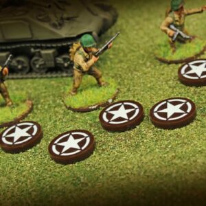 LITKO World War Two Miniature Wargames National Faction Token Game Pieces Compatible with Bolt Action (10) (United States Army)