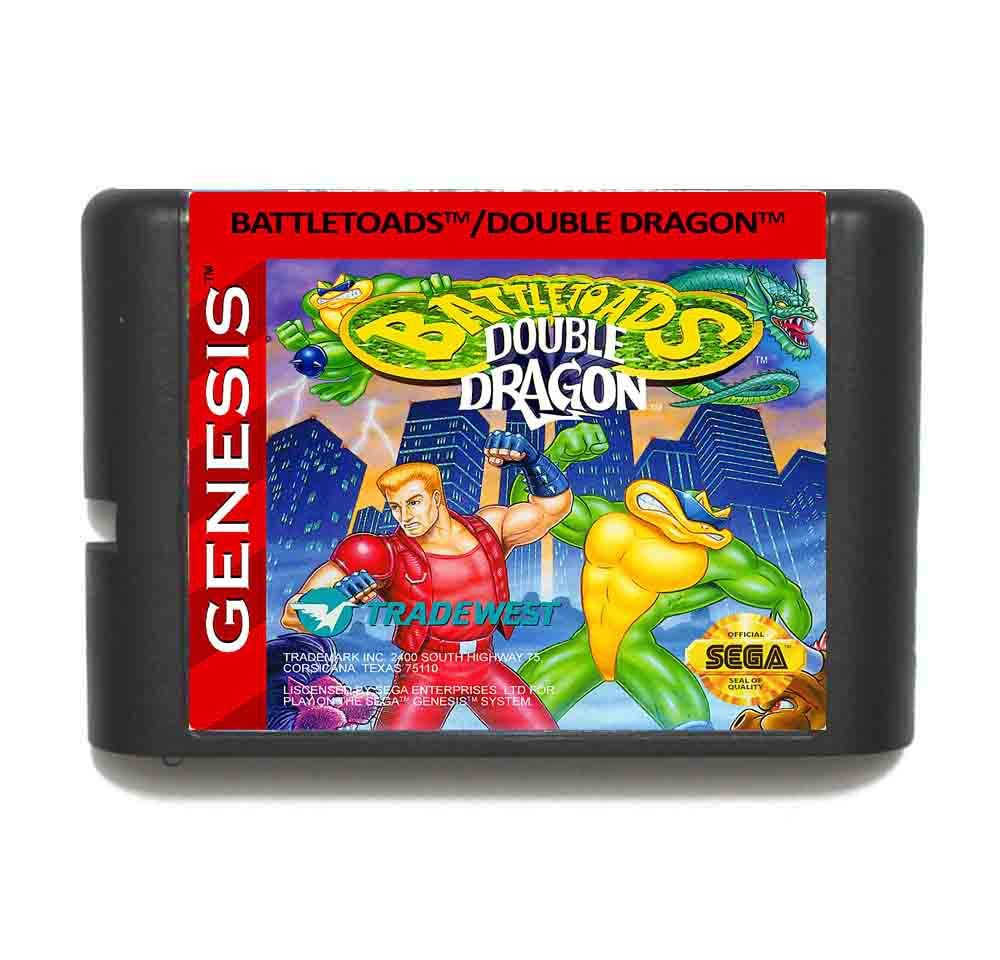 Battletoads And Double Dragon The Ultimate Team 16 bit MD Game Card For Sega Mega Drive For Genesis