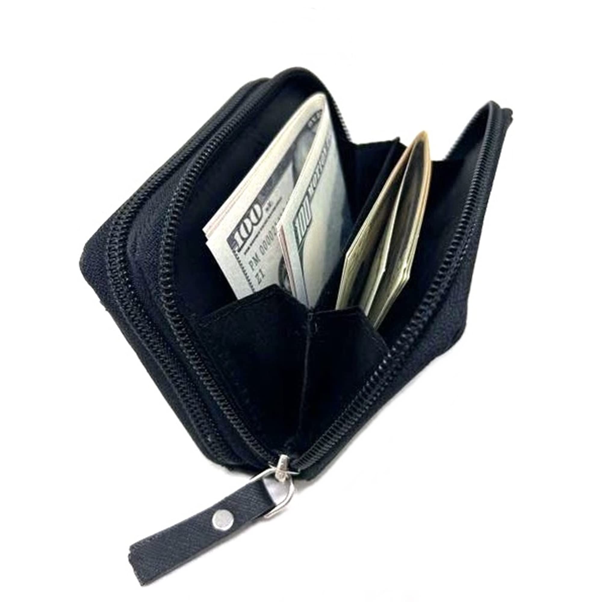 Alpine Swiss Womens Accordion Organizer Wallet Leather Credit Card Case ID Black