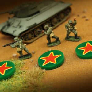 LITKO World War Two Miniature Wargames National Faction Token Game Pieces Compatible with Bolt Action (10) (Russia Red Army)