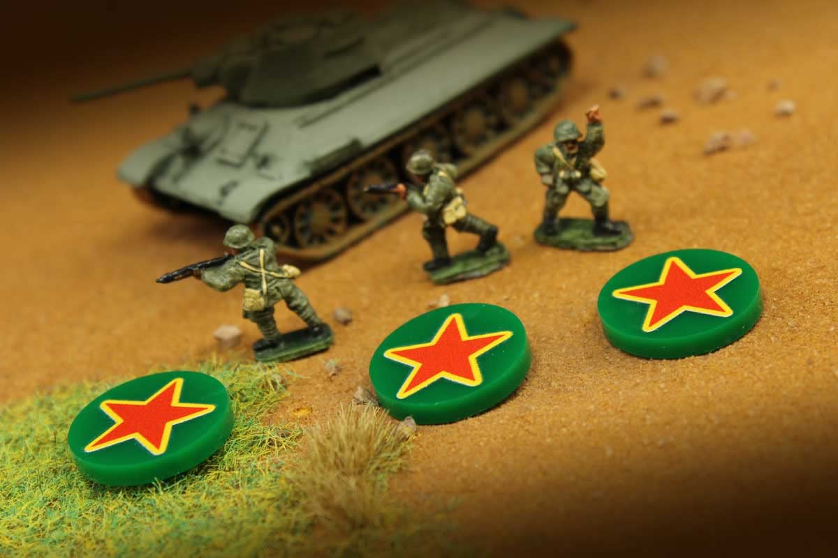 LITKO World War Two Miniature Wargames National Faction Token Game Pieces Compatible with Bolt Action (10) (Russia Red Army)