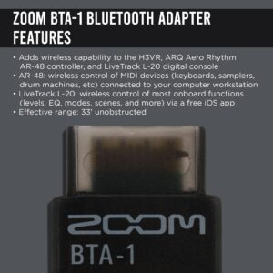 Zoom F3 Professional Field Recorder and BTA-1 Bluetooth Adapter Bundle