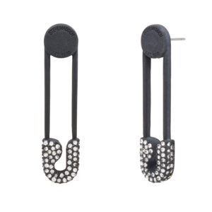 steve madden safety pin drop earrings