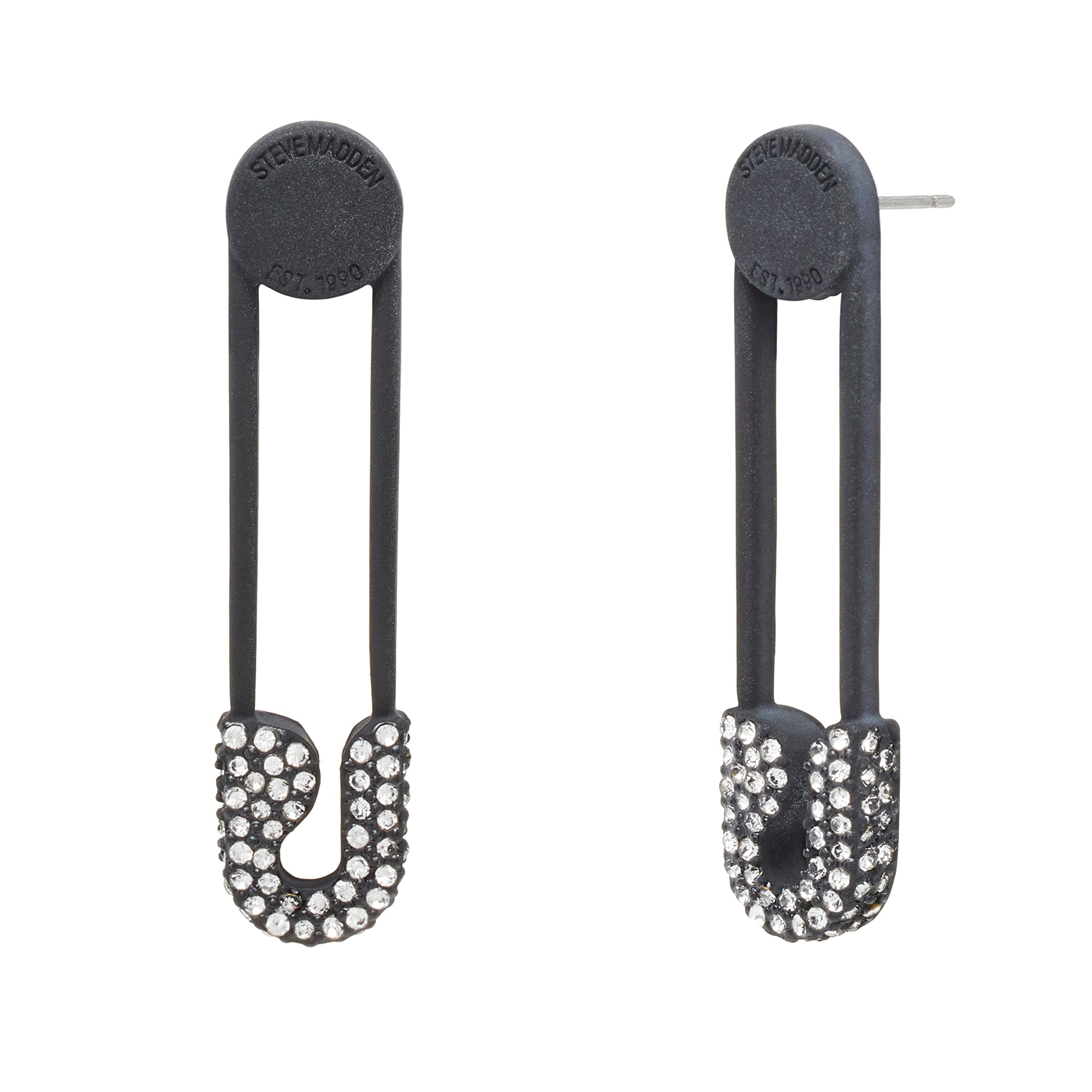 Steve Madden Safety Pin Drop Earrings