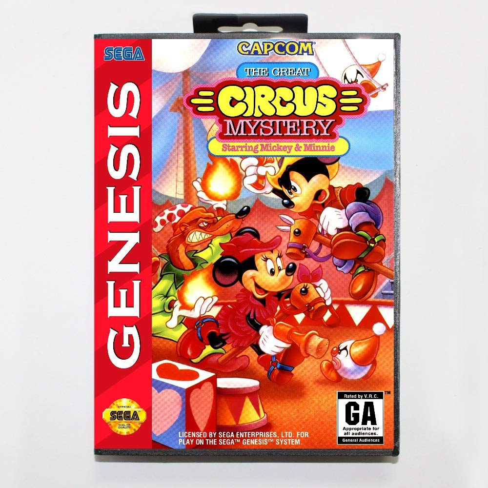 Great Circus Mystery Starring Mickey & Minnie Game Cartridge 16 bit MD Game Card With Retail Box For Sega Mega Drive For Genesis