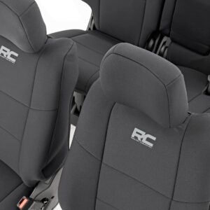 Rough Country Neoprene Seat Covers for 2011-2022 Jeep Grand Cherokee - 91046,Black, Front | Rear