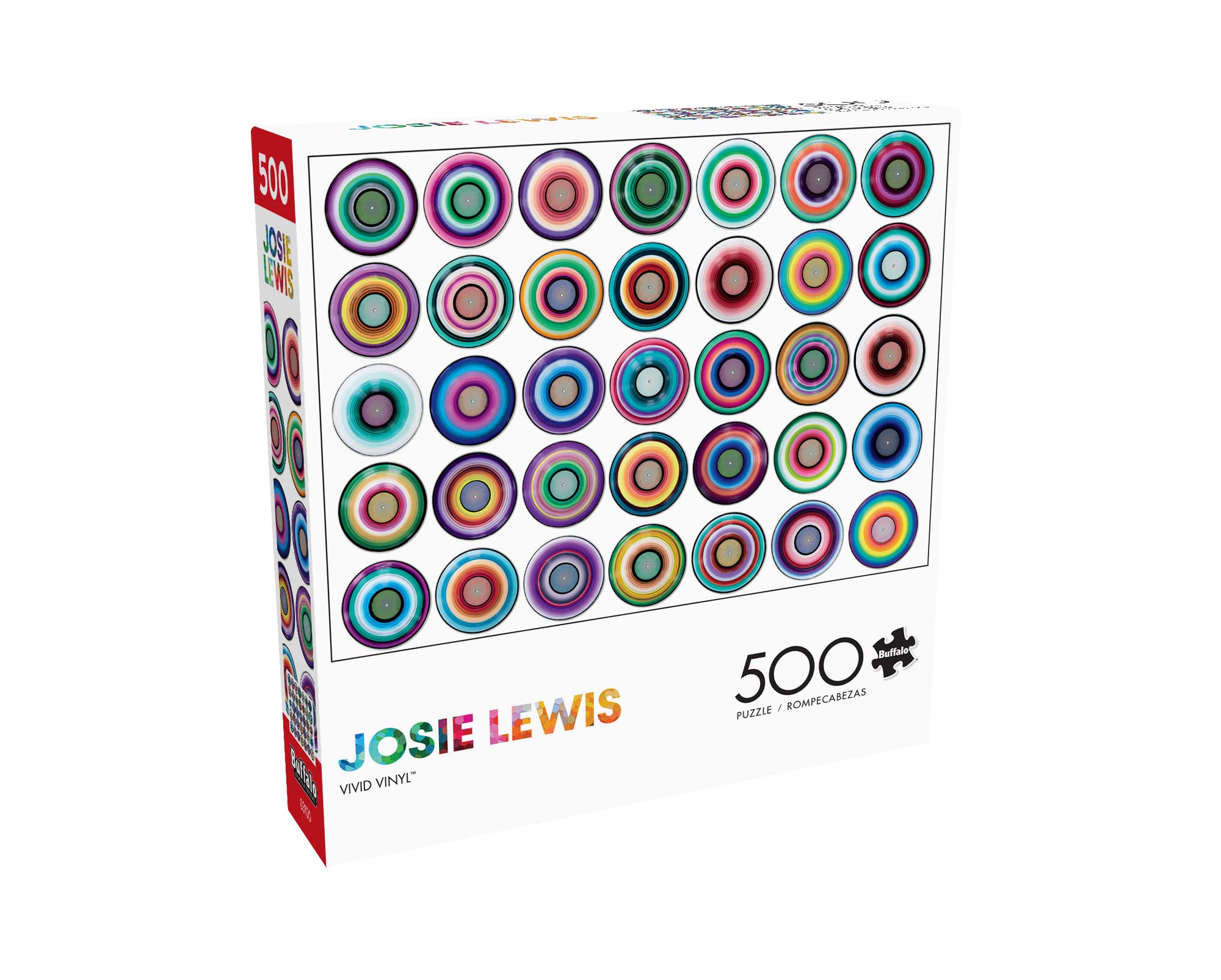 Buffalo Games - Josie Lewis - Vivid Vinyl - 500 Piece Jigsaw Puzzle for Adults Challenging Puzzle Perfect for Game Nights - Finished Puzzle Size is 21.25 x 15.00