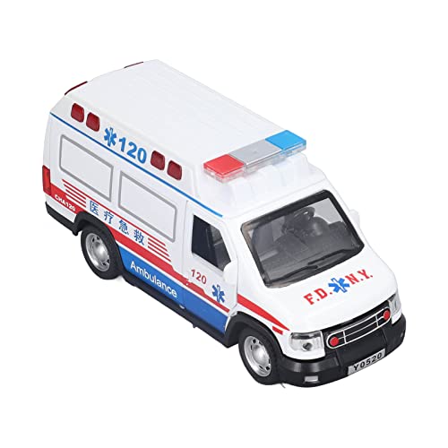 PENO Emergency Vehicle Model, Interesting Pull Back Function, Alloy Ambulance Model, Long Service Life for More Than 3 Years.