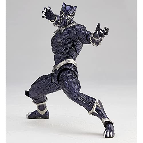 Kaiyodo Figurecomplex Amazing Yamaguchi Black Panther, Approx. 6.7 inches (170 mm), ABS & PVC Painted Action Figure, Revoltech