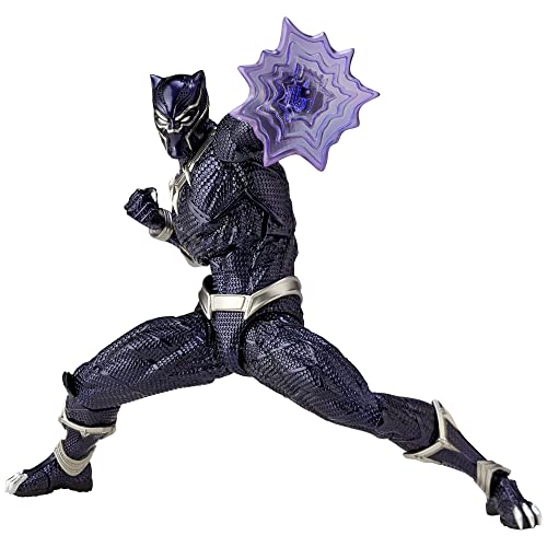 Kaiyodo Figurecomplex Amazing Yamaguchi Black Panther, Approx. 6.7 inches (170 mm), ABS & PVC Painted Action Figure, Revoltech