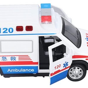 PENO Emergency Vehicle Model, Interesting Pull Back Function, Alloy Ambulance Model, Long Service Life for More Than 3 Years.