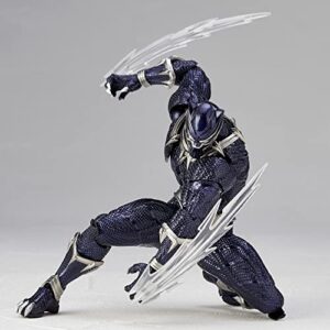 Kaiyodo Figurecomplex Amazing Yamaguchi Black Panther, Approx. 6.7 inches (170 mm), ABS & PVC Painted Action Figure, Revoltech