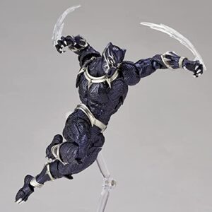 Kaiyodo Figurecomplex Amazing Yamaguchi Black Panther, Approx. 6.7 inches (170 mm), ABS & PVC Painted Action Figure, Revoltech