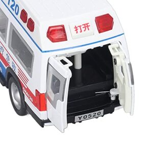 PENO Emergency Vehicle Model, Interesting Pull Back Function, Alloy Ambulance Model, Long Service Life for More Than 3 Years.