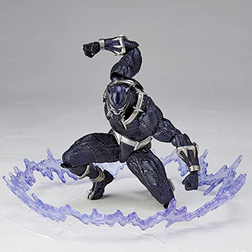 Kaiyodo Figurecomplex Amazing Yamaguchi Black Panther, Approx. 6.7 inches (170 mm), ABS & PVC Painted Action Figure, Revoltech