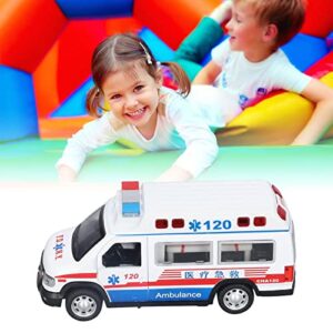 PENO Emergency Vehicle Model, Interesting Pull Back Function, Alloy Ambulance Model, Long Service Life for More Than 3 Years.