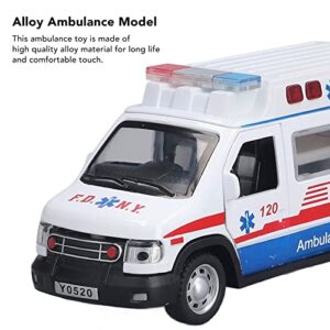 PENO Emergency Vehicle Model, Interesting Pull Back Function, Alloy Ambulance Model, Long Service Life for More Than 3 Years.