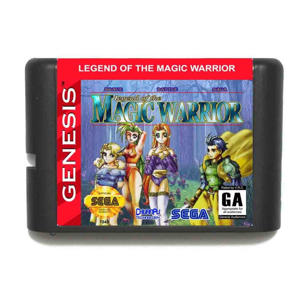 Brave Battle Saga Legend of the Magic Warrior 16 bit MD Game Card For Sega Mega Drive For Genesis-PAL-J