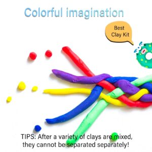 Modeling Clay for Kids, VANJETO Molding Magic Clay for Kids Air Dry, Super Soft Clay for DIY Slime, Ultra Light Air Dry Modeling Clay for Toddlers Children Teens, 7 OZ/Bag