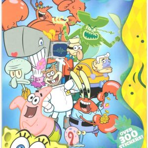 United Pacific Designs 712405SB: Sponge Bob 4 Sheet Sticker Pad, 200+ Stickers