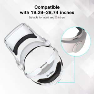 Head Strap Compatible with Oculus Quest 2, Upgraded Comfort Elite Head Strap Replacement, Enhanced Support in VR, Lightweight & Adjustable Strap Accessories for Oculus/Meta Quest 2,White