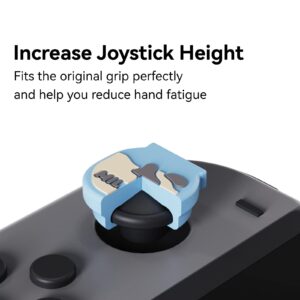 GeekShare Cute Silicone Joycon Thumb Grip Caps, Joystick Cover Compatible with Nintendo Switch/OLED/Switch Lite,4PCS - Dairy Cow