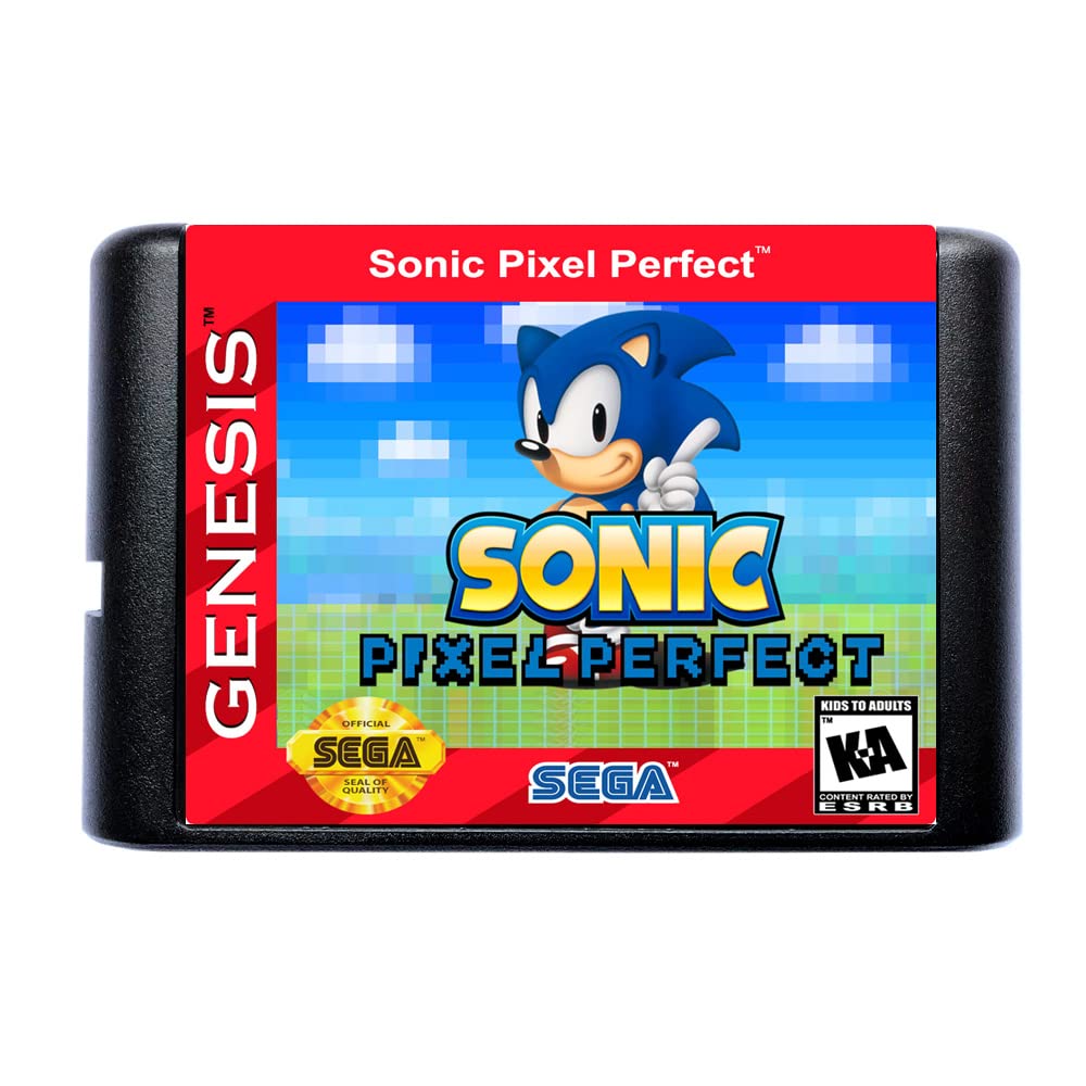 Sonic Pixel Perfect 16 Bit MD Game Card For Sega Mega Drive For Genesis