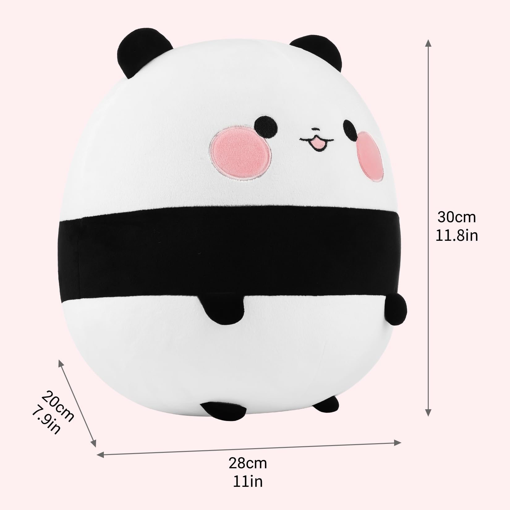 GAGAKU 12.6in Cute Plushies Panda Stuffed Animals,Kawaii Plushie Panda Plush Pillow Toy Super Soft Cartoon Body Pillow for Girls & Boys Brithday Gift