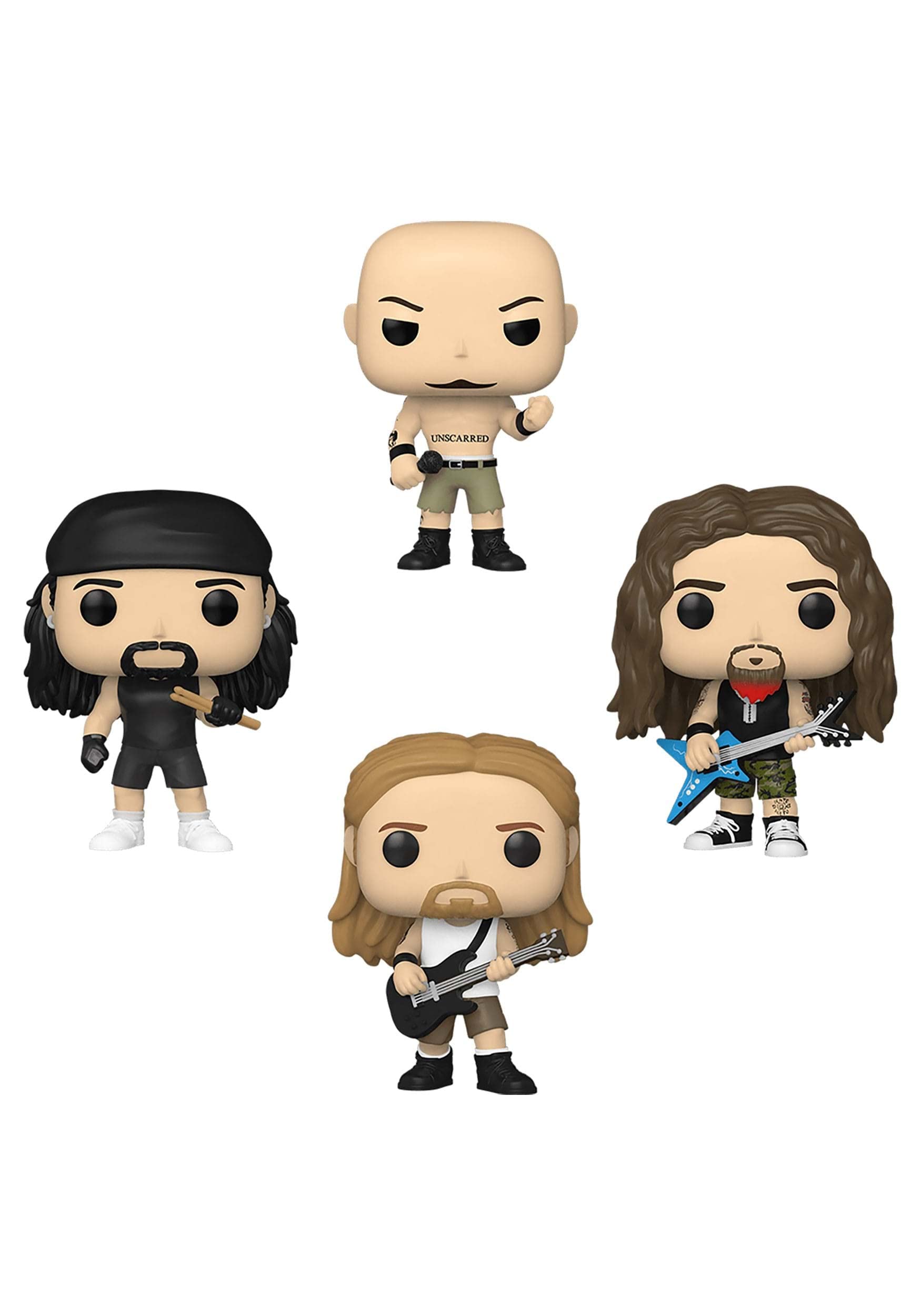 Funko Pop! Rocks: Pantera 4 Pack, Philip Anselmo, Vinnie Paul, Dimebag Darrell, Rex Brown