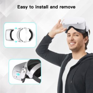 Head Strap Compatible with Oculus Quest 2, Upgraded Comfort Elite Head Strap Replacement, Enhanced Support in VR, Lightweight & Adjustable Strap Accessories for Oculus/Meta Quest 2,White