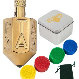 Extguds Put and Take Spinner Dice Game, Game of Chance, Gambling Top Dice Type Game, Solid Brass ANTE-UP (Dice Brass)