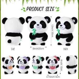 HyDren 6 Pcs Panda Stuffed Animals Cute Bamboo Panda Plush Set 12 Inch Soft Stuffed Panda Mama with 5 Lovely Babies Plushies for Boys Girls Birthday Gift Party Decorations