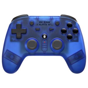 retro fighters defender next-gen ps1 - ps2 - ps3 - ps classic - switch & pc compatible wireless controller, blue