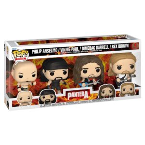 Funko Pop! Rocks: Pantera 4 Pack, Philip Anselmo, Vinnie Paul, Dimebag Darrell, Rex Brown