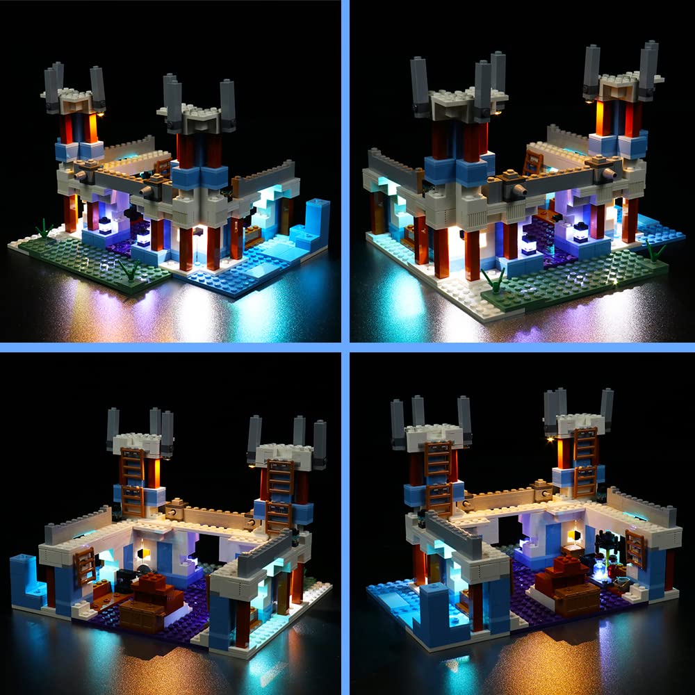 VONADO Led Light Kit Compatible with Lego Minecraft The Ice Castle 21186 (No Model), Building Lighting Kit Compatible with Minecraft 21186 Bricks Toy, Creative DIY Light Kit