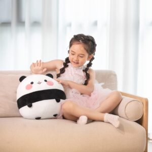 GAGAKU 12.6in Cute Plushies Panda Stuffed Animals,Kawaii Plushie Panda Plush Pillow Toy Super Soft Cartoon Body Pillow for Girls & Boys Brithday Gift