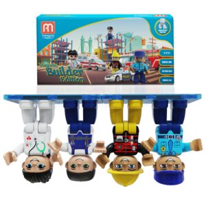 phytagoras magnets builder set magnetic toys figures - building magnet toys for kids, community helpers figures - little people magnetic figures, people figures for kids - 6-piece magnetic toy set