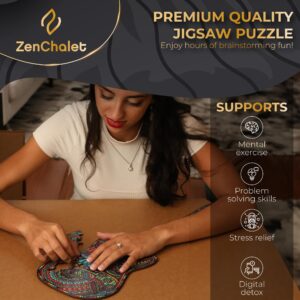 ZenChalet - Zen Guitar 200 Piece Puzzle - Unique Wooden Jigsaw Puzzles for Adults, Uniquely Shaped Pieces Craftsmanship - Rompe Cabeza para Adultos