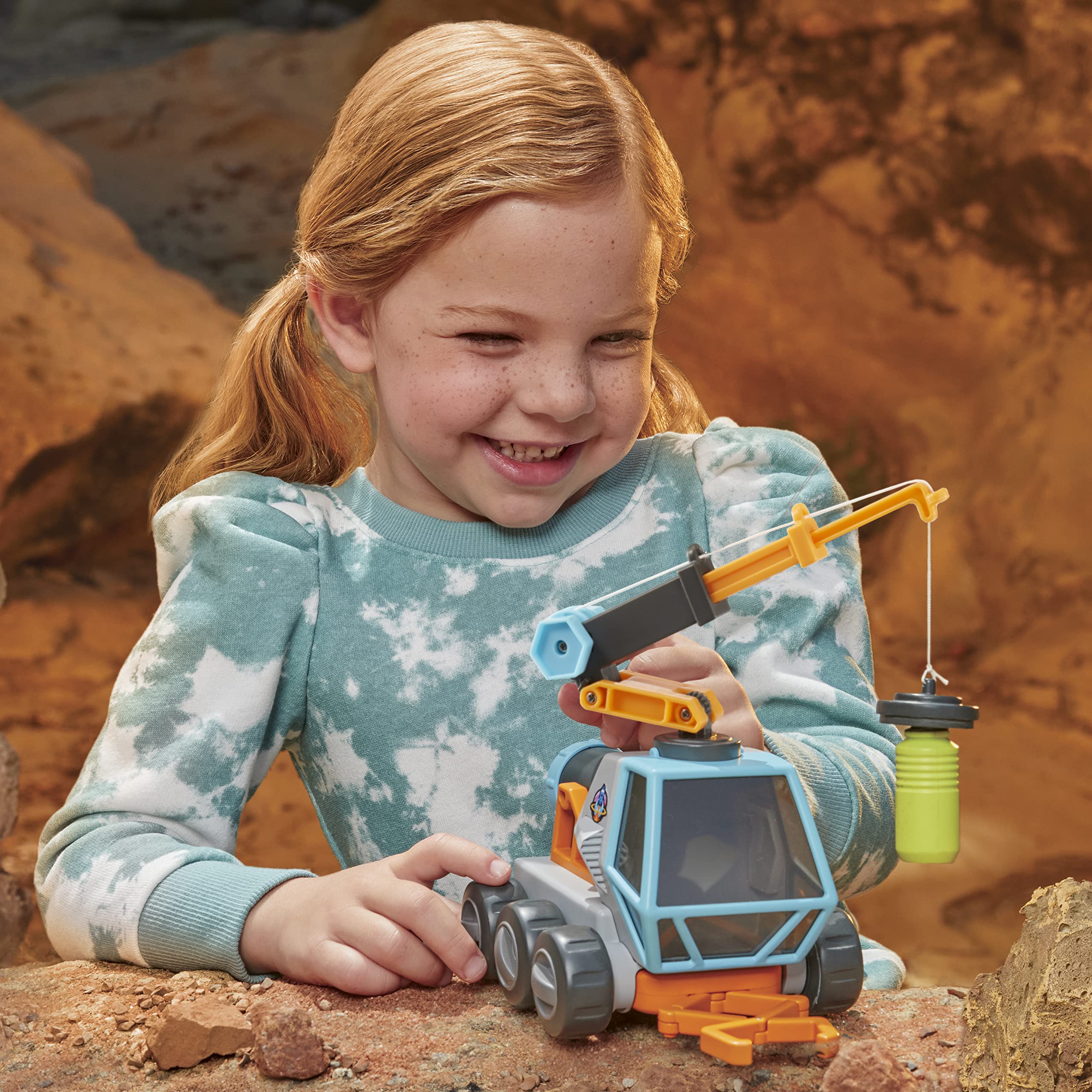 Little Tikes Big Adventures Moon Microscope Space Rover STEM Toy Vehicle with Microscope, Magnetic Crane, Extending Grabber for Girls, Boys, Kids Ages 3+