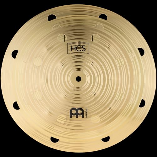 Meinl Cymbals 3-Piece Smack Stack Cymbal Pack with Holes 10", 12", 14" — HCS Traditional Finish Brass for Drum Set — Made in Germany, 2-Year Warranty (HCS024SM)