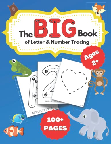 Big Letter Tracing for Toddlers 2-4 years: Letter Tracing for Preschoolers, Large Sized Letters, Numbers and Shapes, Have fun while learning to write and Improve big skill tracing