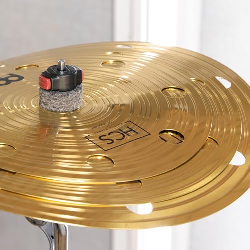 Meinl Cymbals 3-Piece Smack Stack Cymbal Pack with Holes 10", 12", 14" — HCS Traditional Finish Brass for Drum Set — Made in Germany, 2-Year Warranty (HCS024SM)